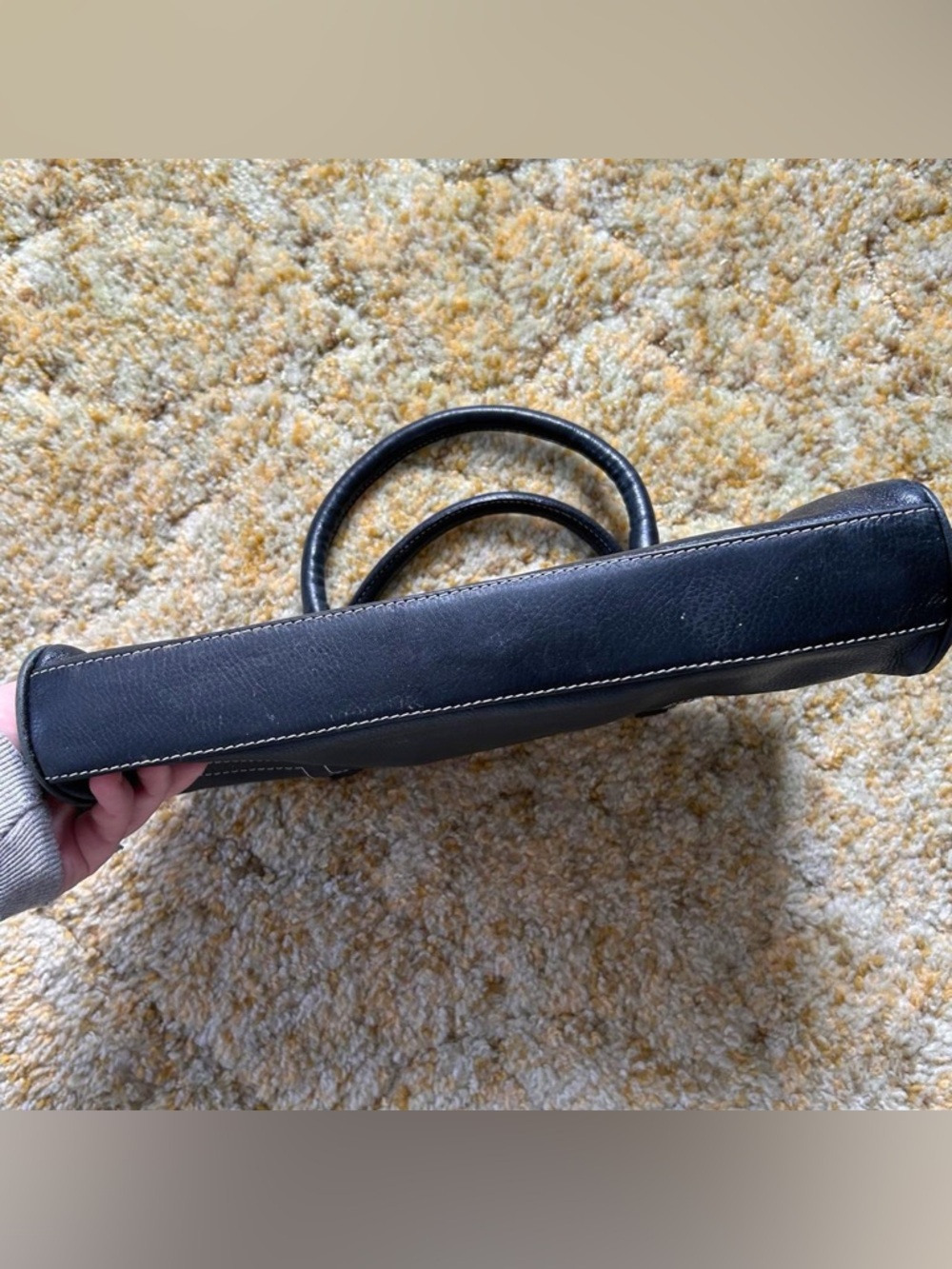 Black Leather Mini Handbag - Picture 5 of 6